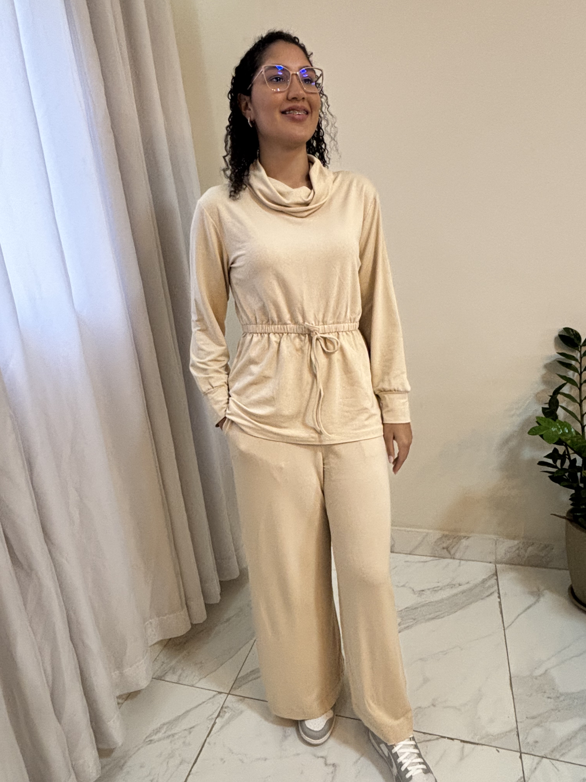 Conjunto Manu - Moletinho Bege